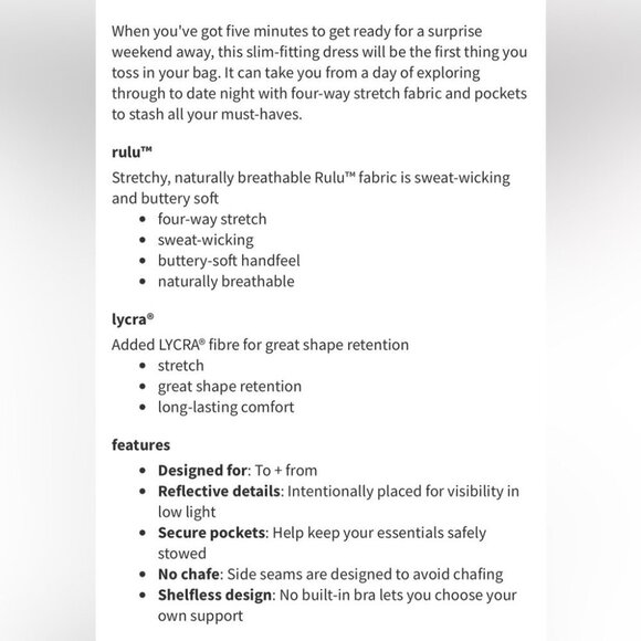 Lululemon &go Where-To Midi Dress Heathered Black - Picture 13 of 14